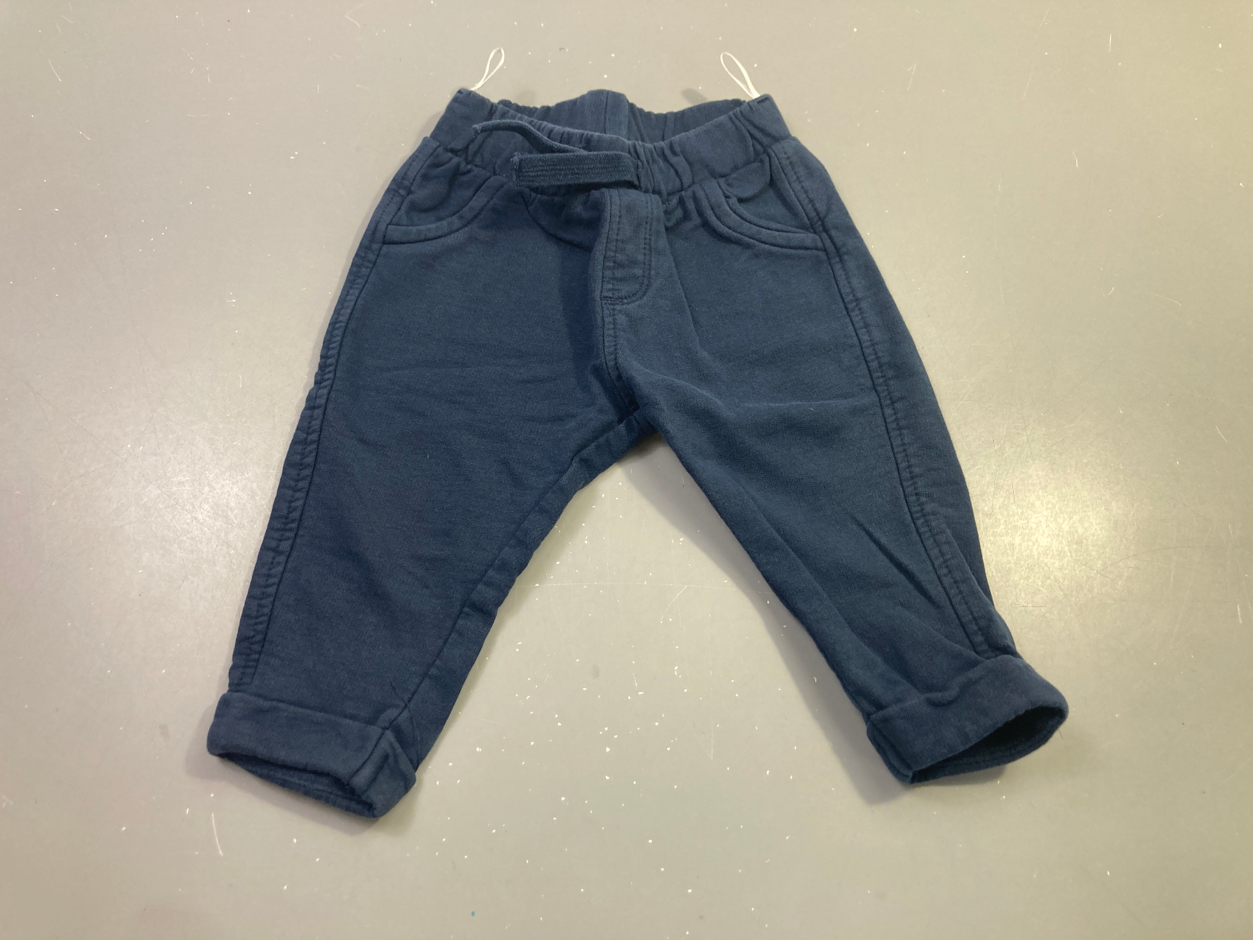Pantalon mlt bleu marine à poches