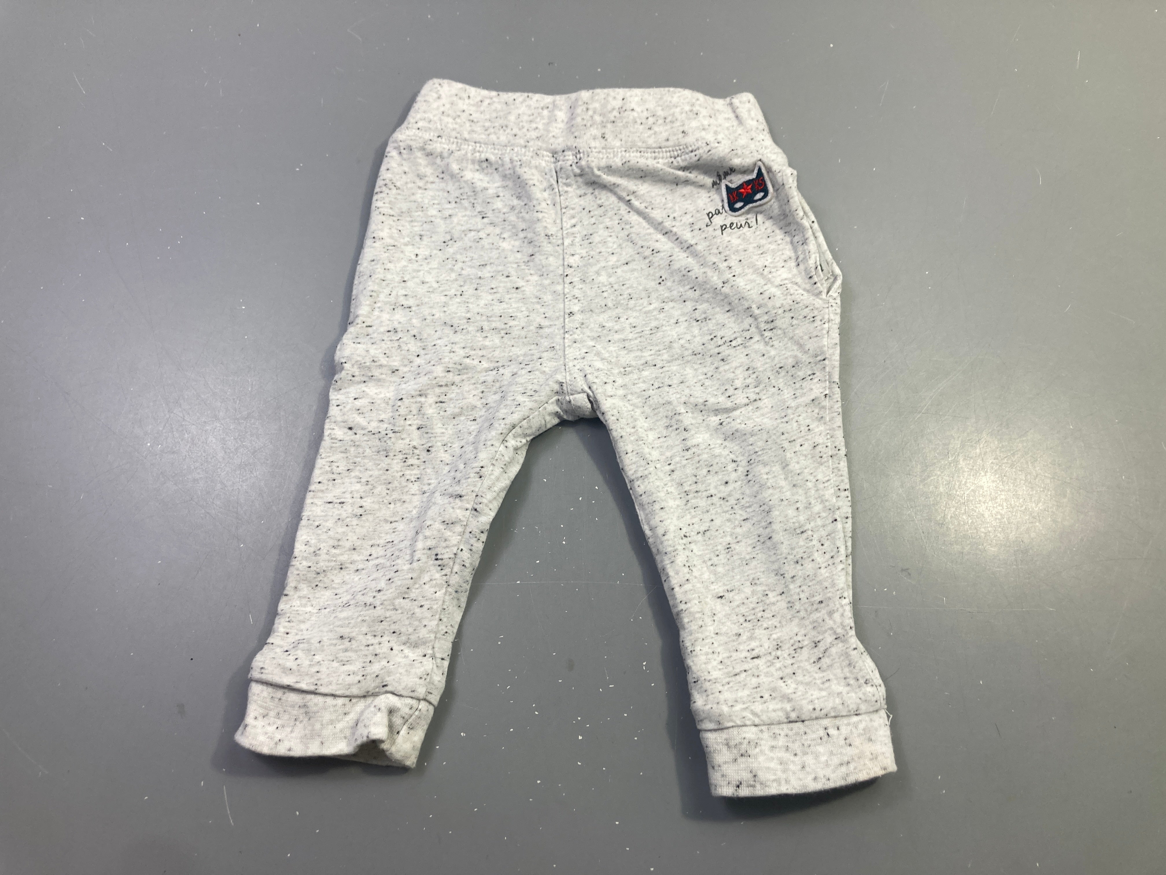 Pantalon mlt gris chiné renard imprimé réversible