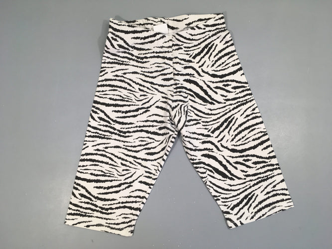 Legging short blanc zébré, moins cher chez Petit Kiwi