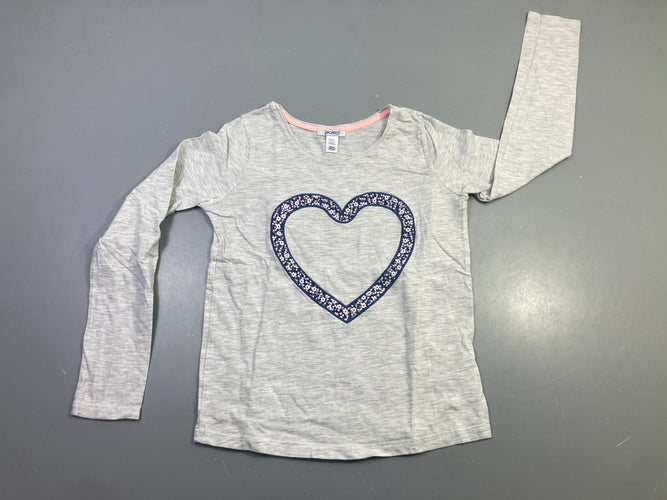 T-shirt m.l bleu marine côtes col volanté pailleté, moins cher chez Petit Kiwi