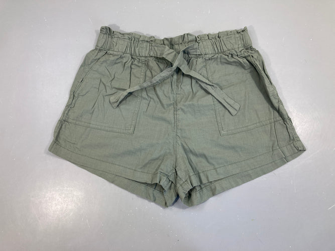 Short coton vert taille élastique, moins cher chez Petit Kiwi