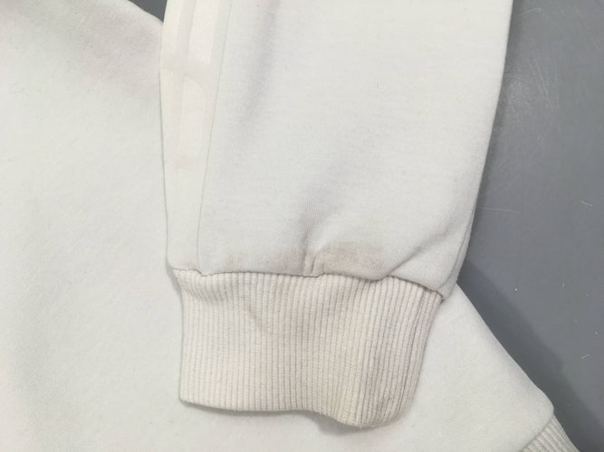 Sweat zippé blanc Guess-Tache bas manche + léger accroc, moins cher chez Petit Kiwi