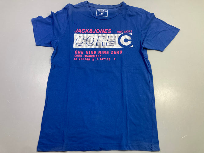 T-shirt m.c bleu roi Core 1990, moins cher chez Petit Kiwi
