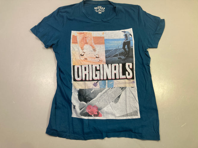 T-shirt m.c bleu pétrole Originals photo skate, moins cher chez Petit Kiwi