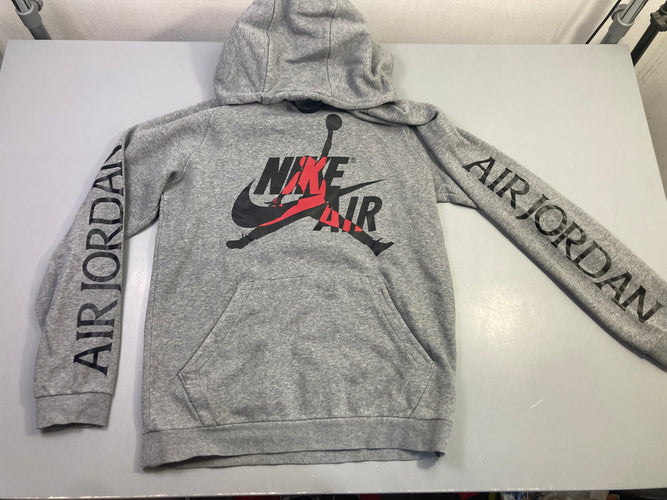 Sweat à capuche gris chiné Air Jordan, moins cher chez Petit Kiwi