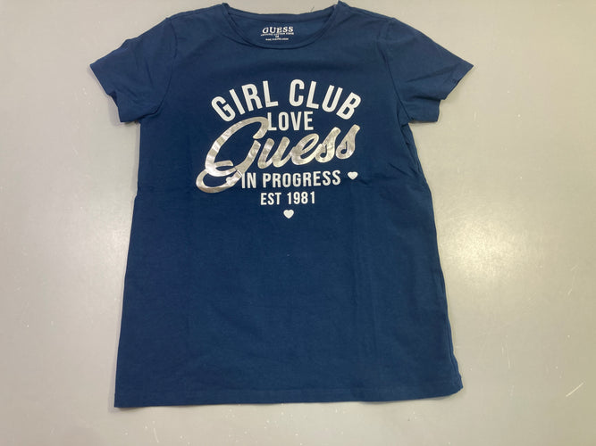 T-shirt m.c bleu marine imprimé argenté, moins cher chez Petit Kiwi