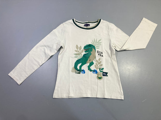 T-shirt m.l écru dinosaure Roarr-Petites taches, moins cher chez Petit Kiwi