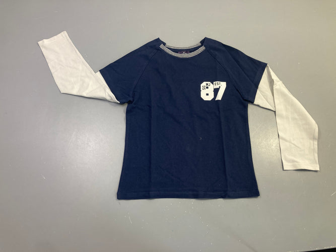 T-shirt m.l bleu marine, numéro 87, moins cher chez Petit Kiwi