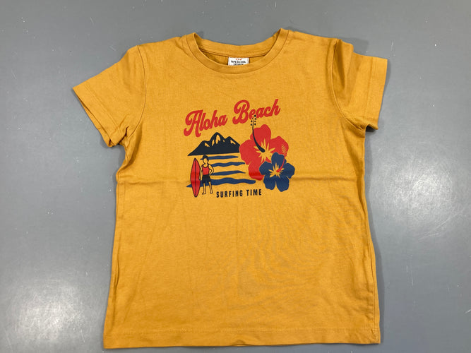 T-shirt m.c moutarde Aloha, moins cher chez Petit Kiwi