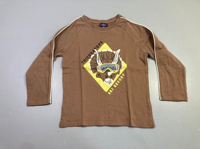 T-shirt m.l marron triceratops ski, moins cher chez Petit Kiwi