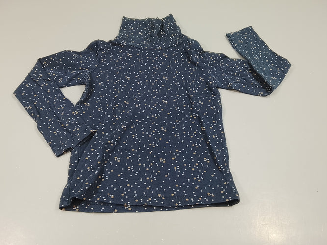 T-shirt m.l col roulé bleu marine , étoiles, moins cher chez Petit Kiwi