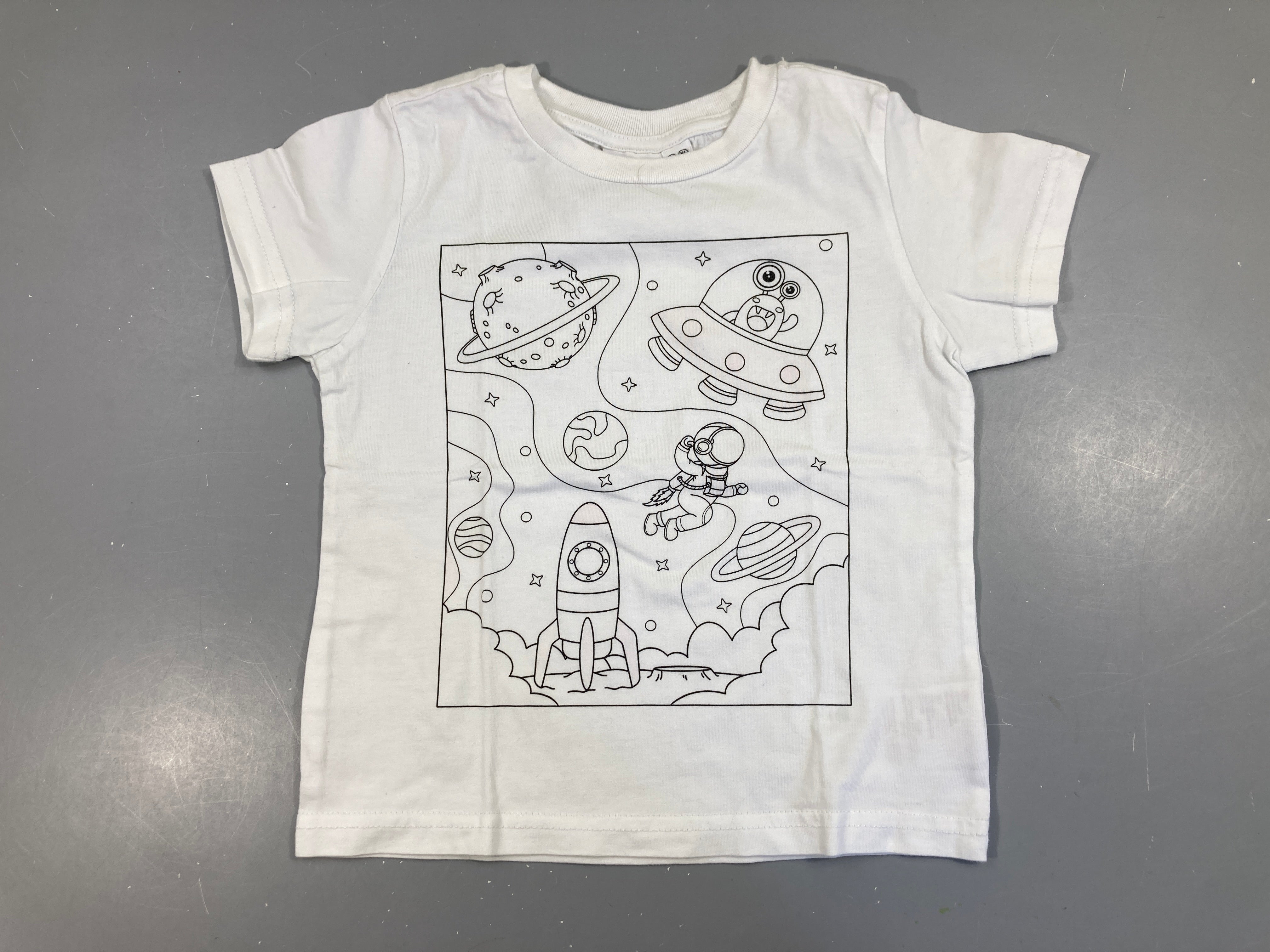 T-shirt m.c blanc espace