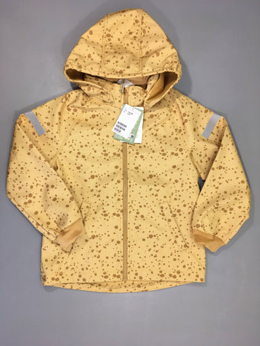 NEUF veste zippée softshell jaune effet taches, moins cher chez Petit Kiwi