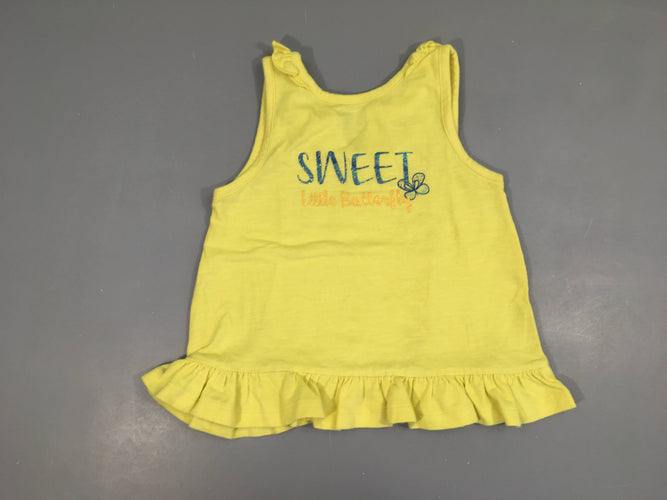T-shirt s.m jaune flammé sweet, moins cher chez Petit Kiwi