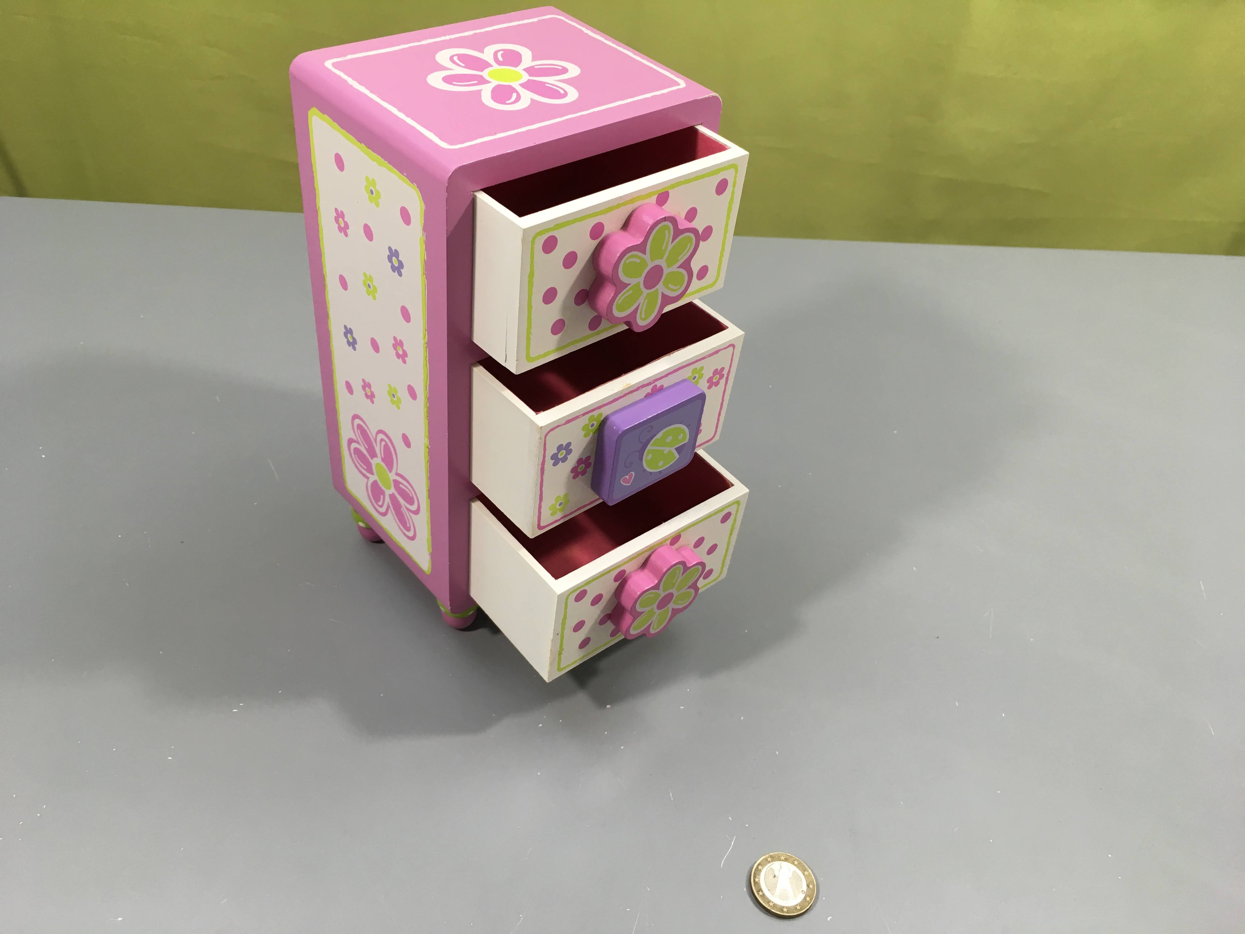 Petit meuble à tiroirs en bois, Bead Bazar, 20cm, rangement pour perles