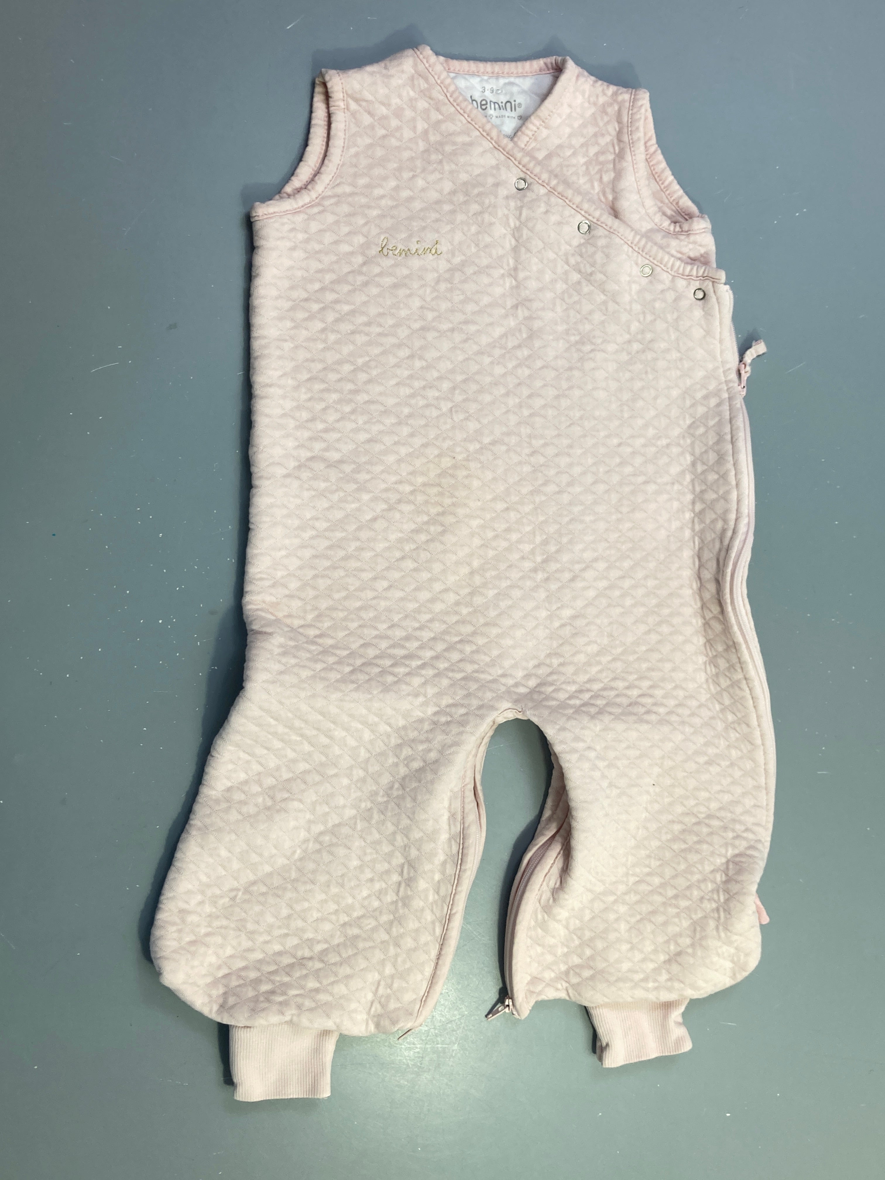 Gigoteuse s.m matelassée rose pâle Jambes séparables