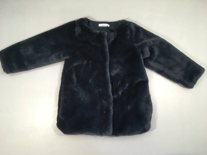 Gilet/veste peluche bleu foncé, moins cher chez Petit Kiwi