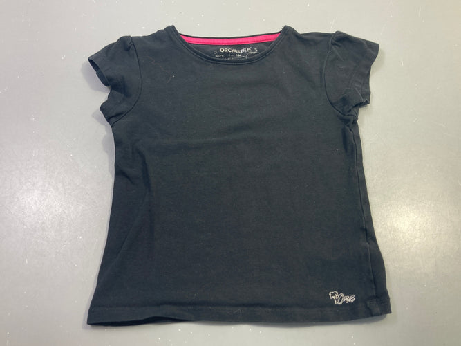 T-shirt m.c noir uni, moins cher chez Petit Kiwi