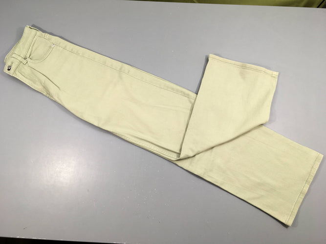 Jeans wide leg kaki clair, 32, moins cher chez Petit Kiwi