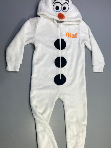Combinaison blanche Olaf capuche polaire zippée, moins cher chez Petit Kiwi