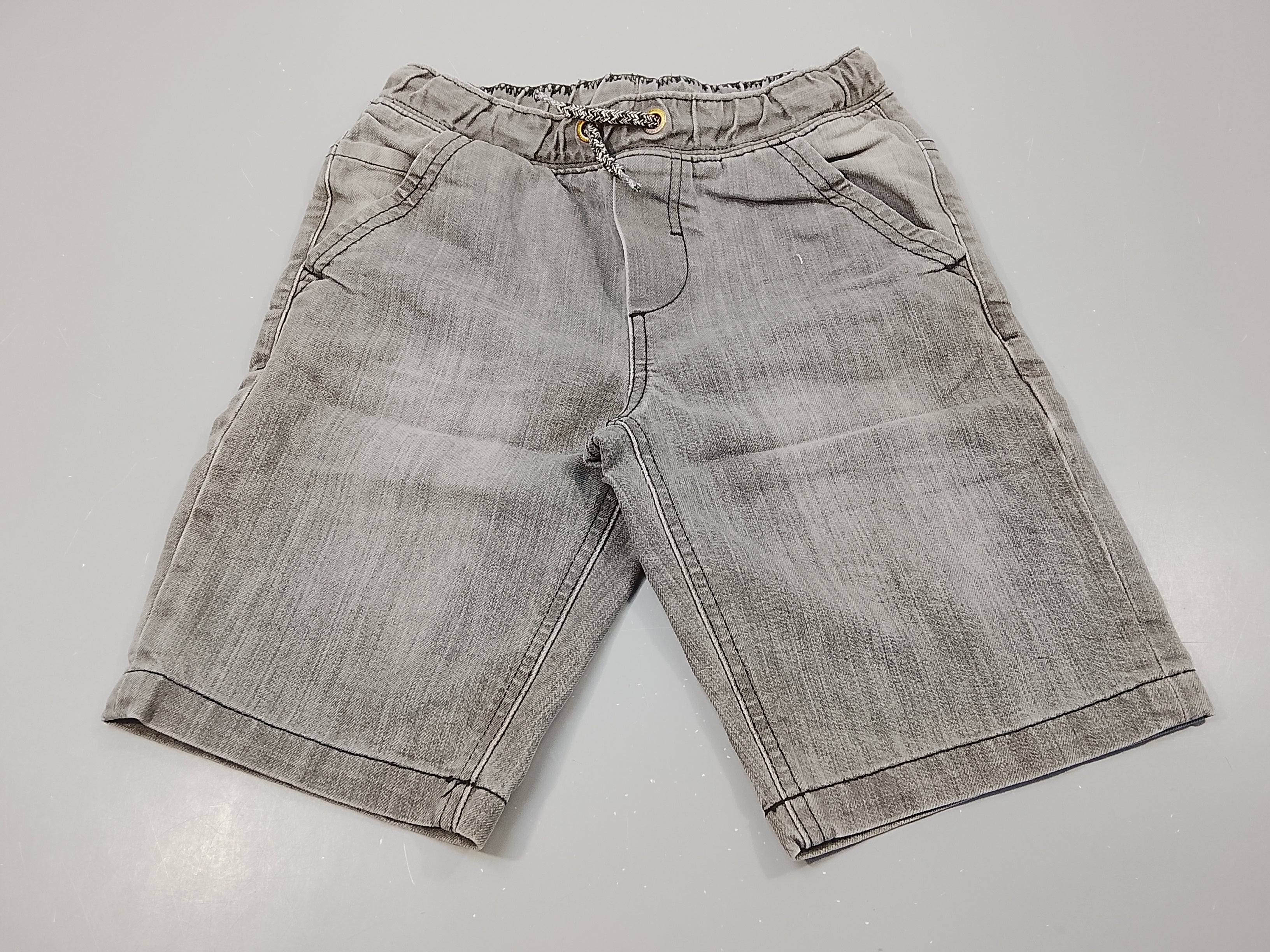 Bemuda denim gris, taille élastique