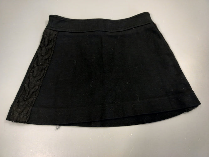 Jupe noire , petite bande tressée, moins cher chez Petit Kiwi