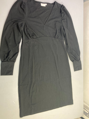 Robe m.l noire manches bouffantes, moins cher chez Petit Kiwi