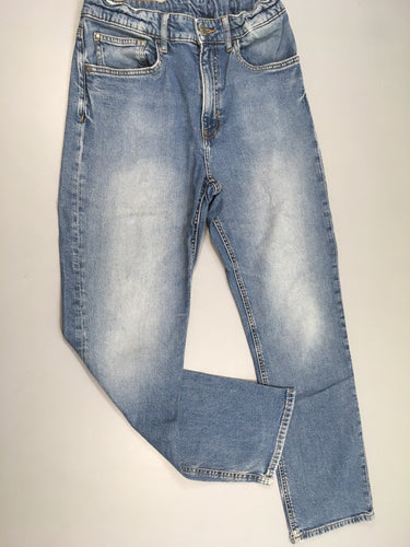 Jeans large clair effet éraillé et effiloché, 32, moins cher chez Petit Kiwi