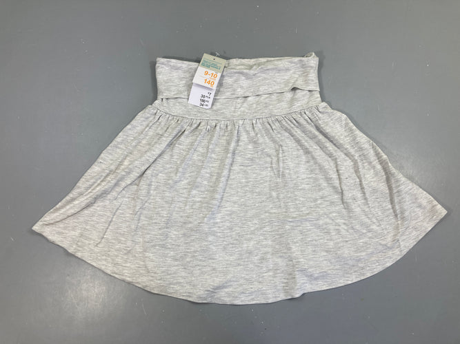 Neuf-Jupe gris clair jersey chiné, moins cher chez Petit Kiwi