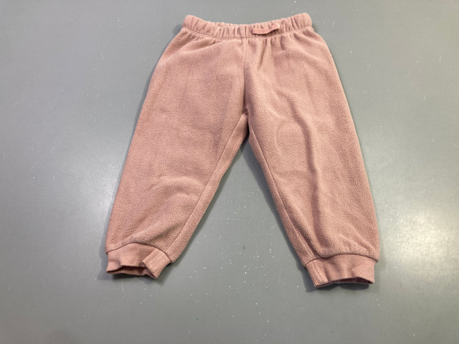 Pantalon rose polaire, moins cher chez Petit Kiwi