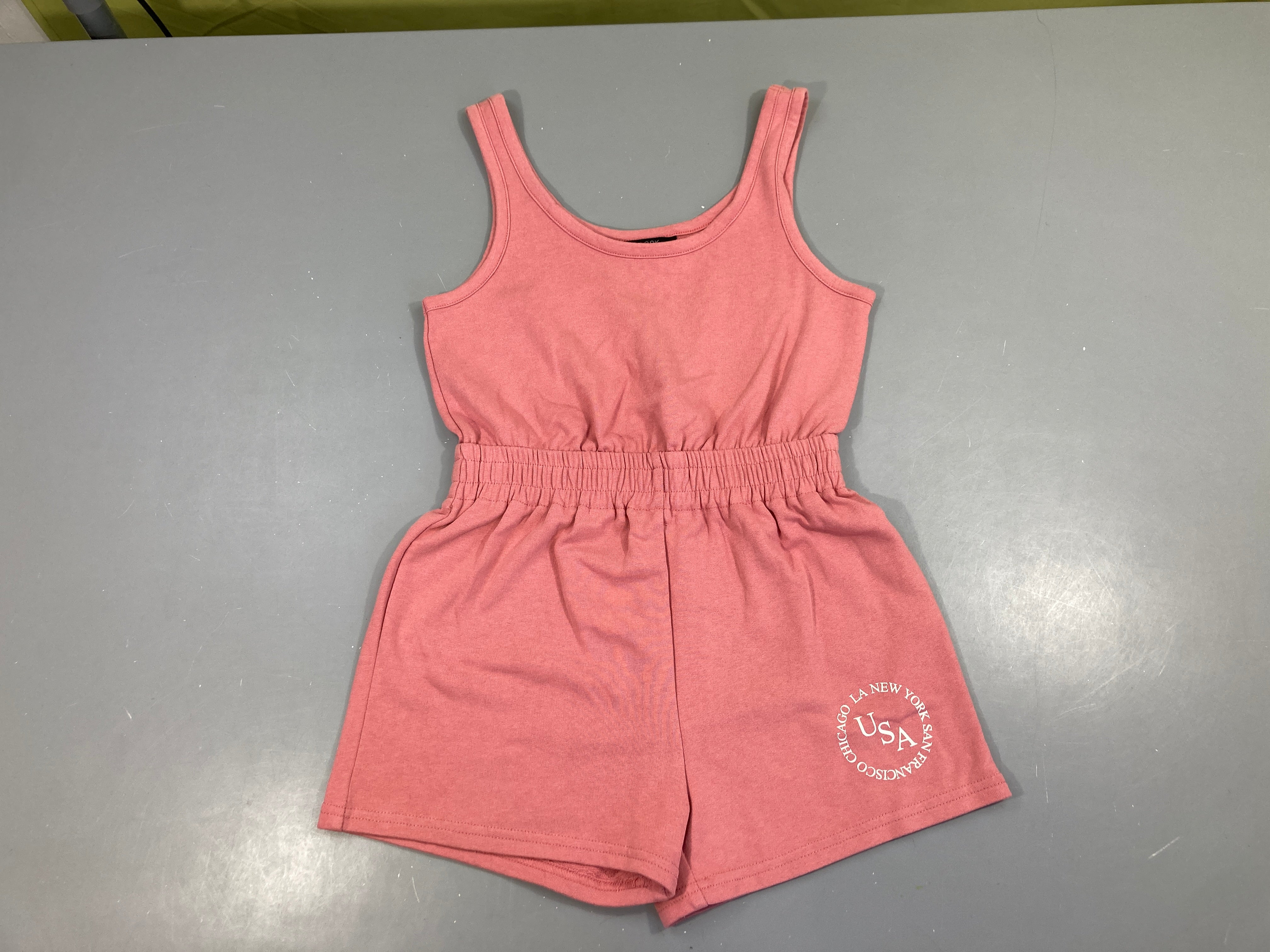 Combishort molleton vieux rose