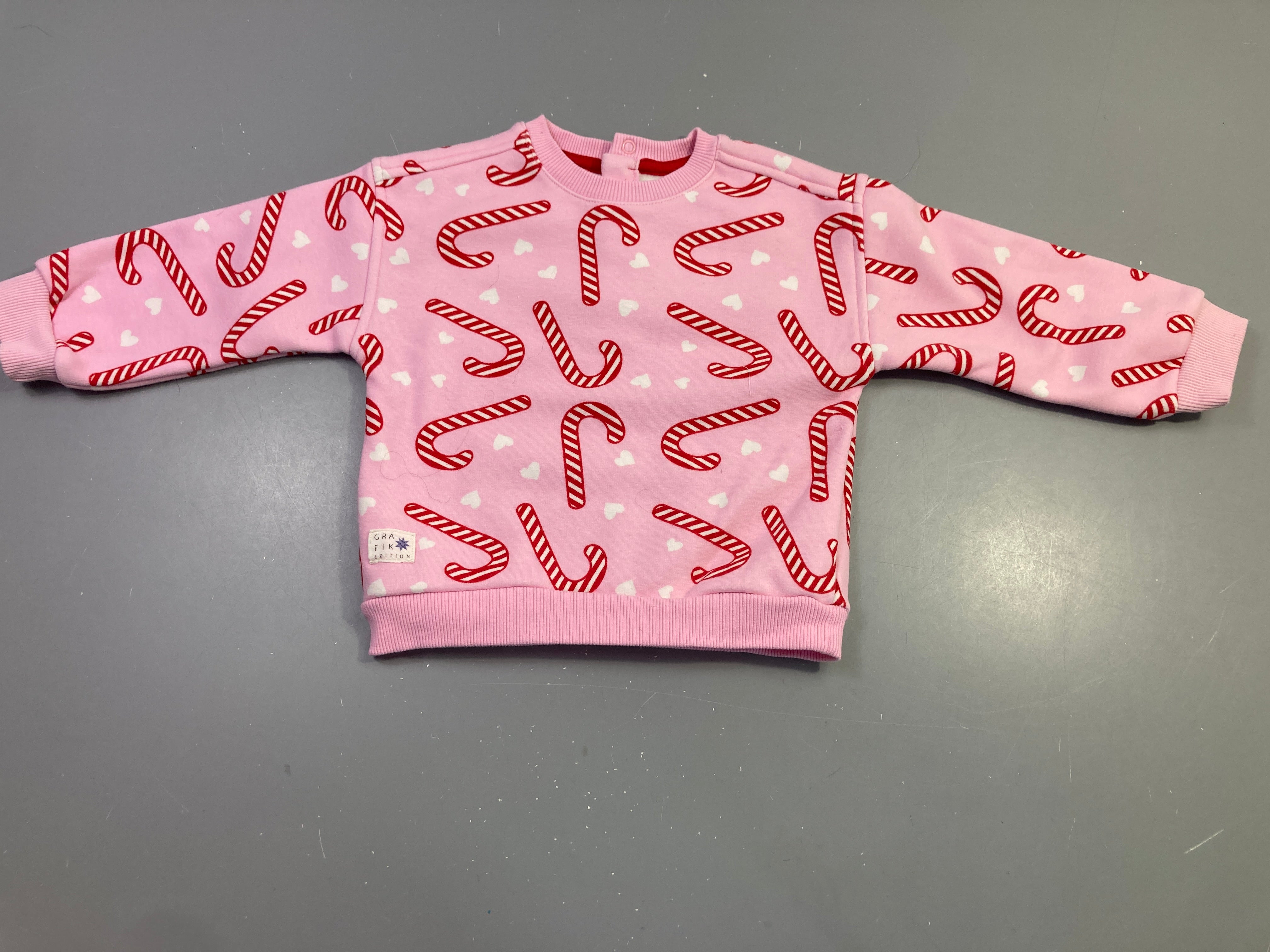 Sweat rose sucres d'orge coeurs, Grafik Edition