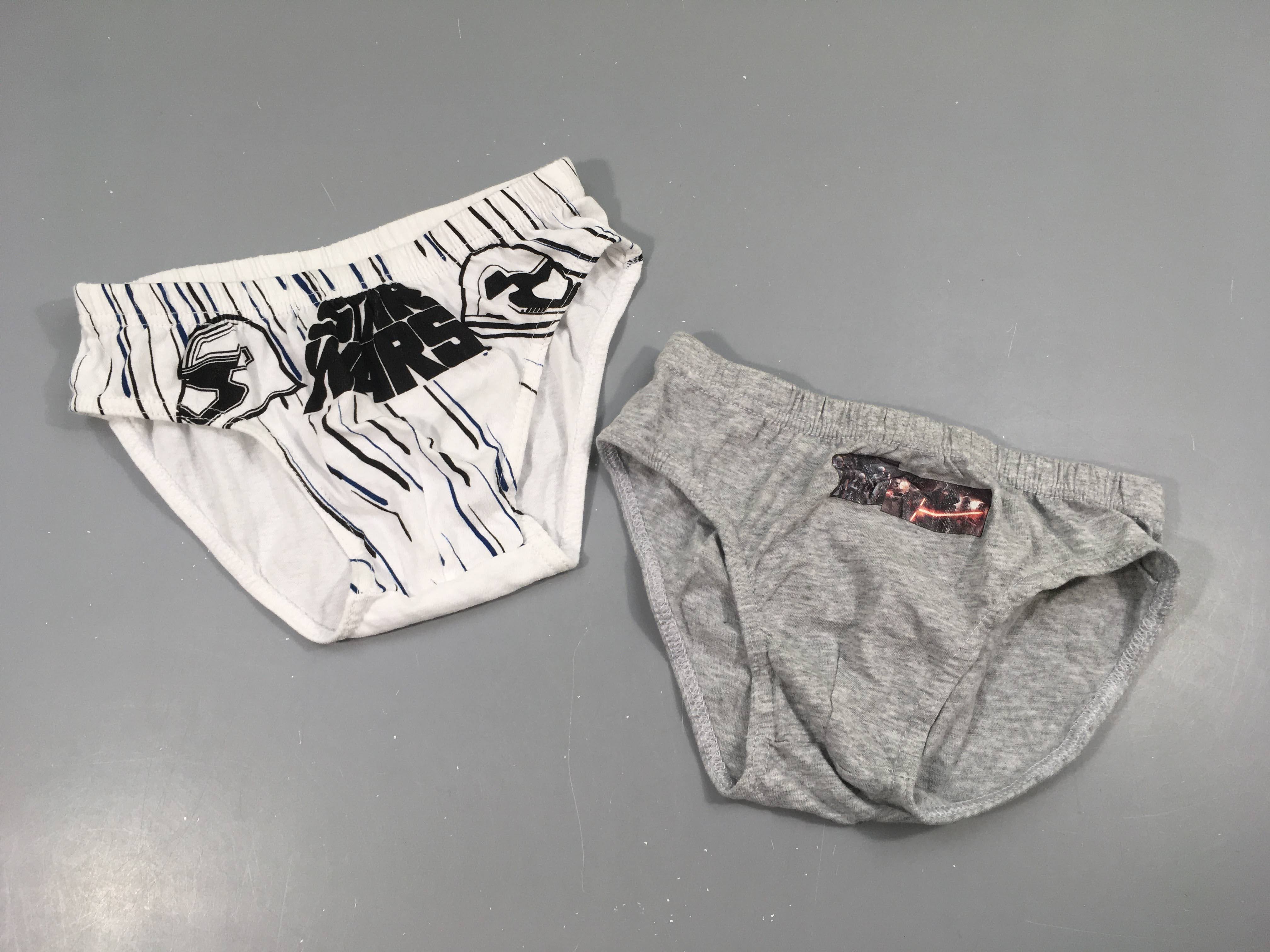 Lot de 2 slips blanc/gris Star Wars