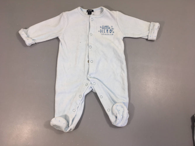 Pyjama velours bleu Hero, moins cher chez Petit Kiwi