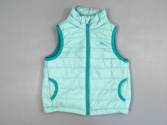 Body warmer vert rangeable dans la poche, moins cher chez Petit Kiwi