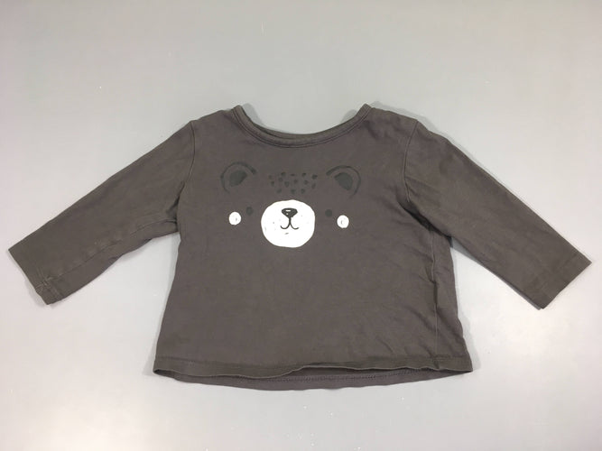 T-shirt m.l gris ourson, moins cher chez Petit Kiwi