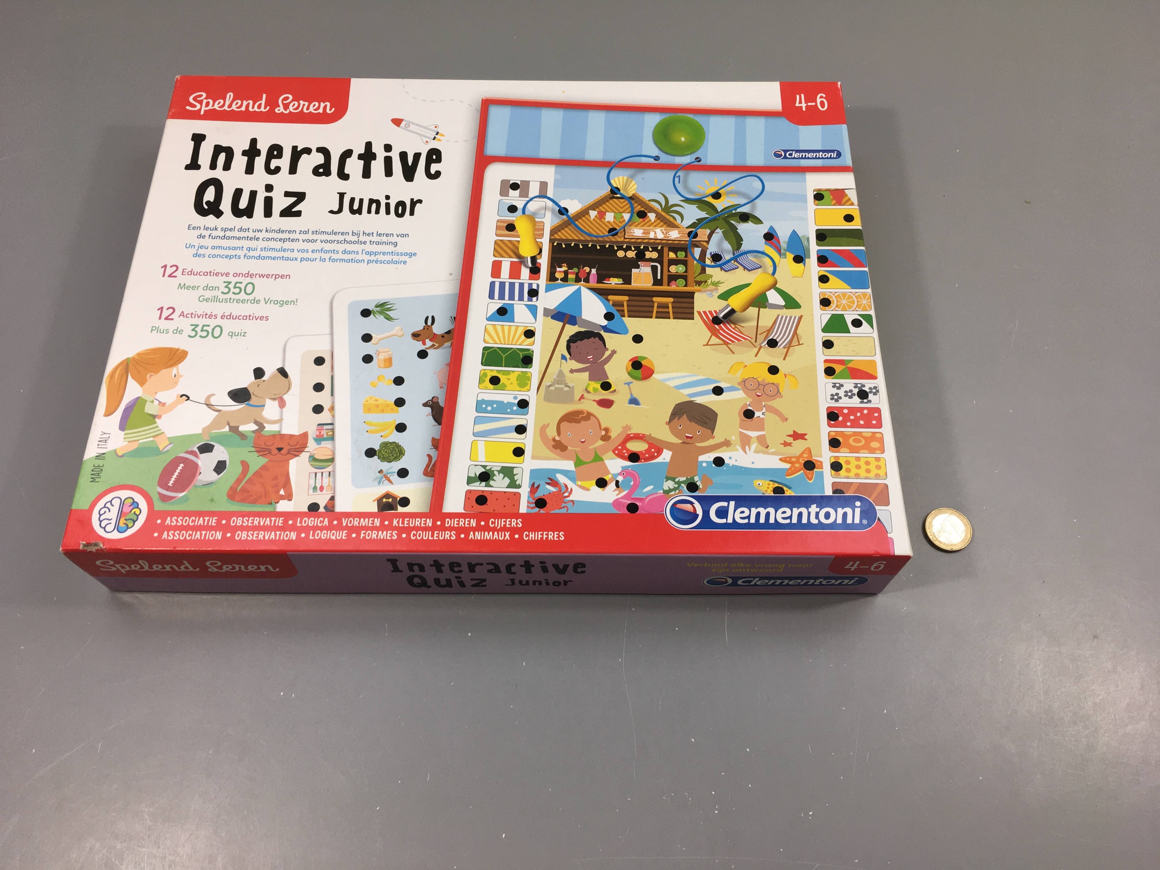 Complet quiz junior interactif 12 fiches 4-6ans, fonctionne