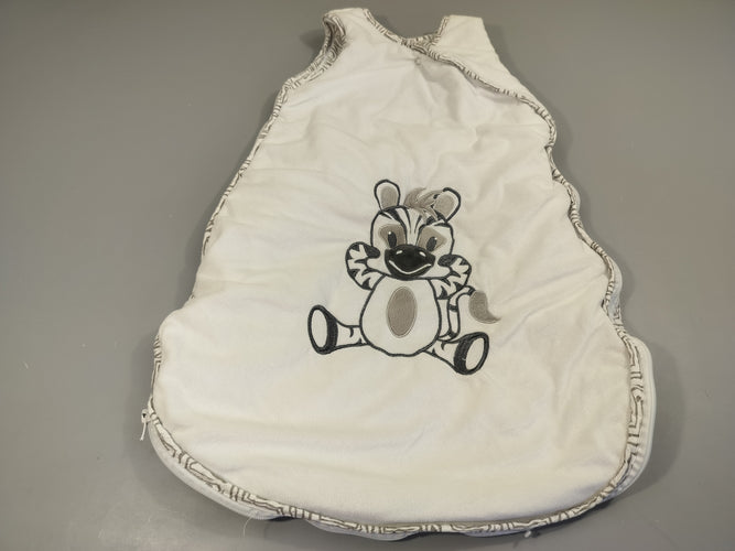 Sac de couchage s.m  velours blanc , zèbre, moins cher chez Petit Kiwi