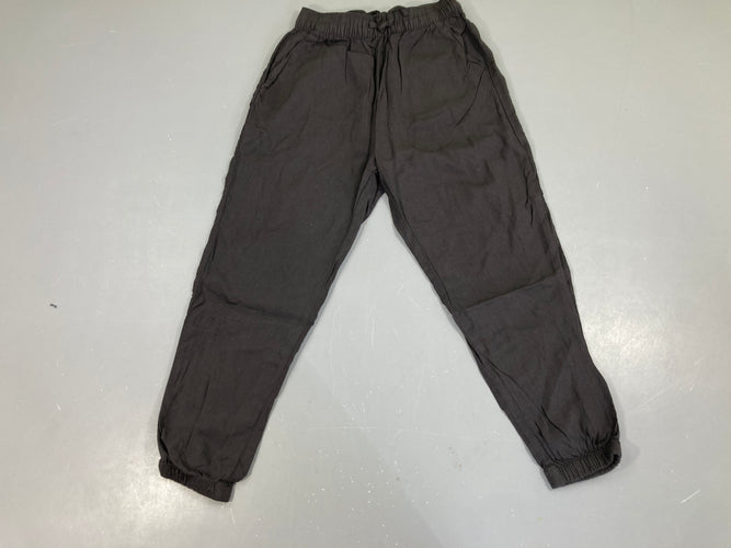 Pantalon léger souple noir taille et chevilles élastiques, moins cher chez Petit Kiwi
