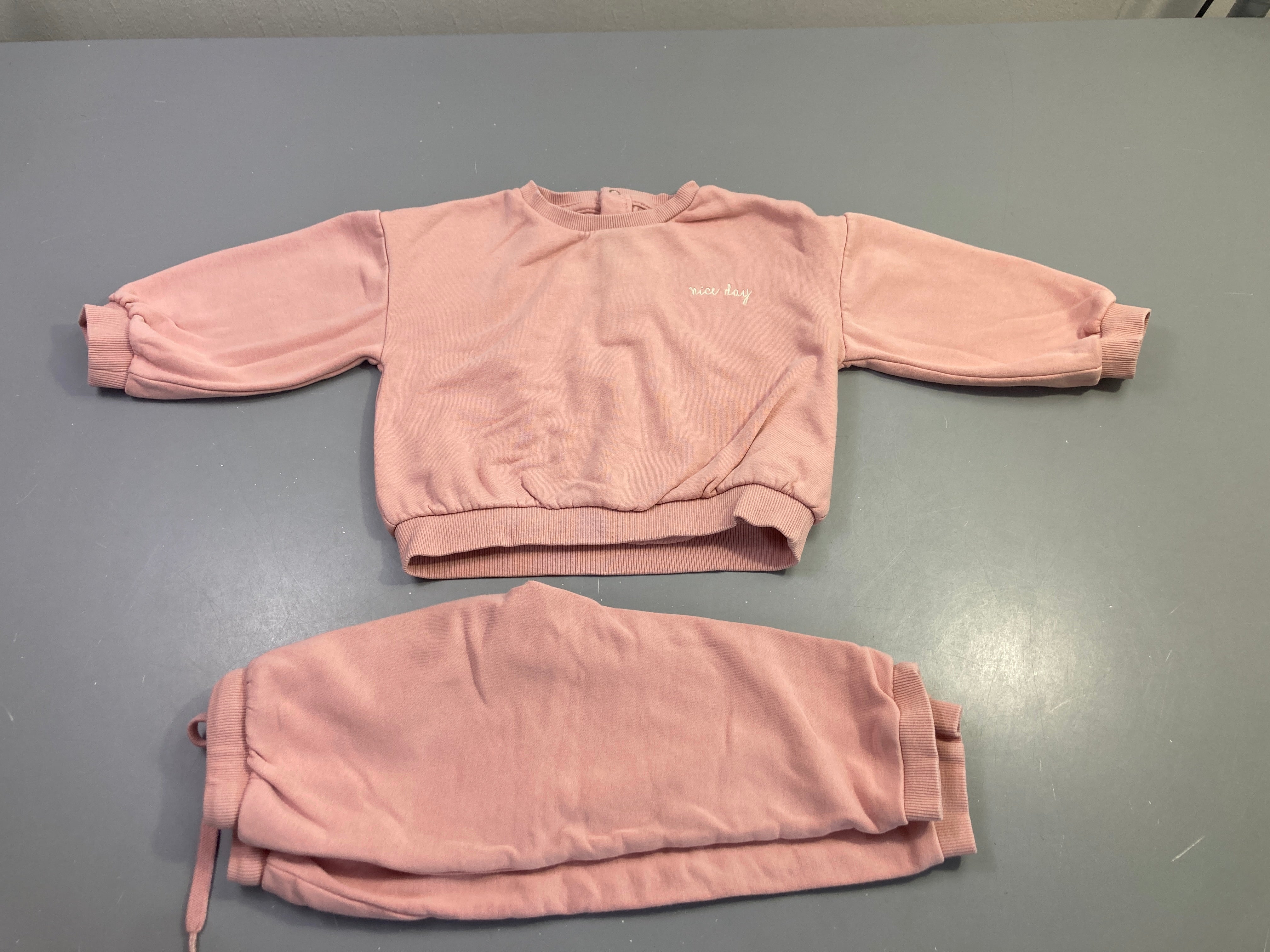 Ensemble 2pcs molleton rose nice day