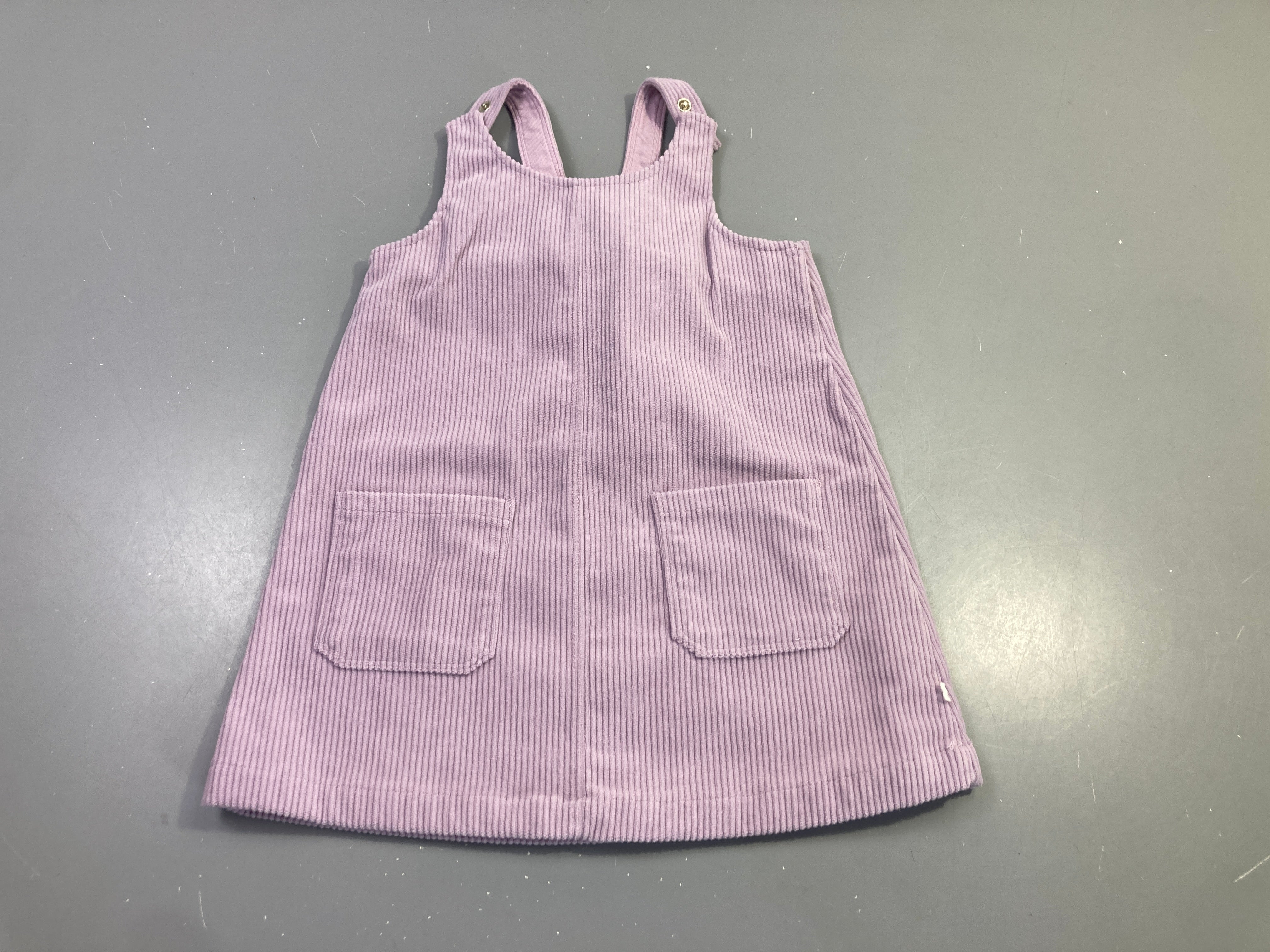 Robe s.m mauve velours côtelé poches