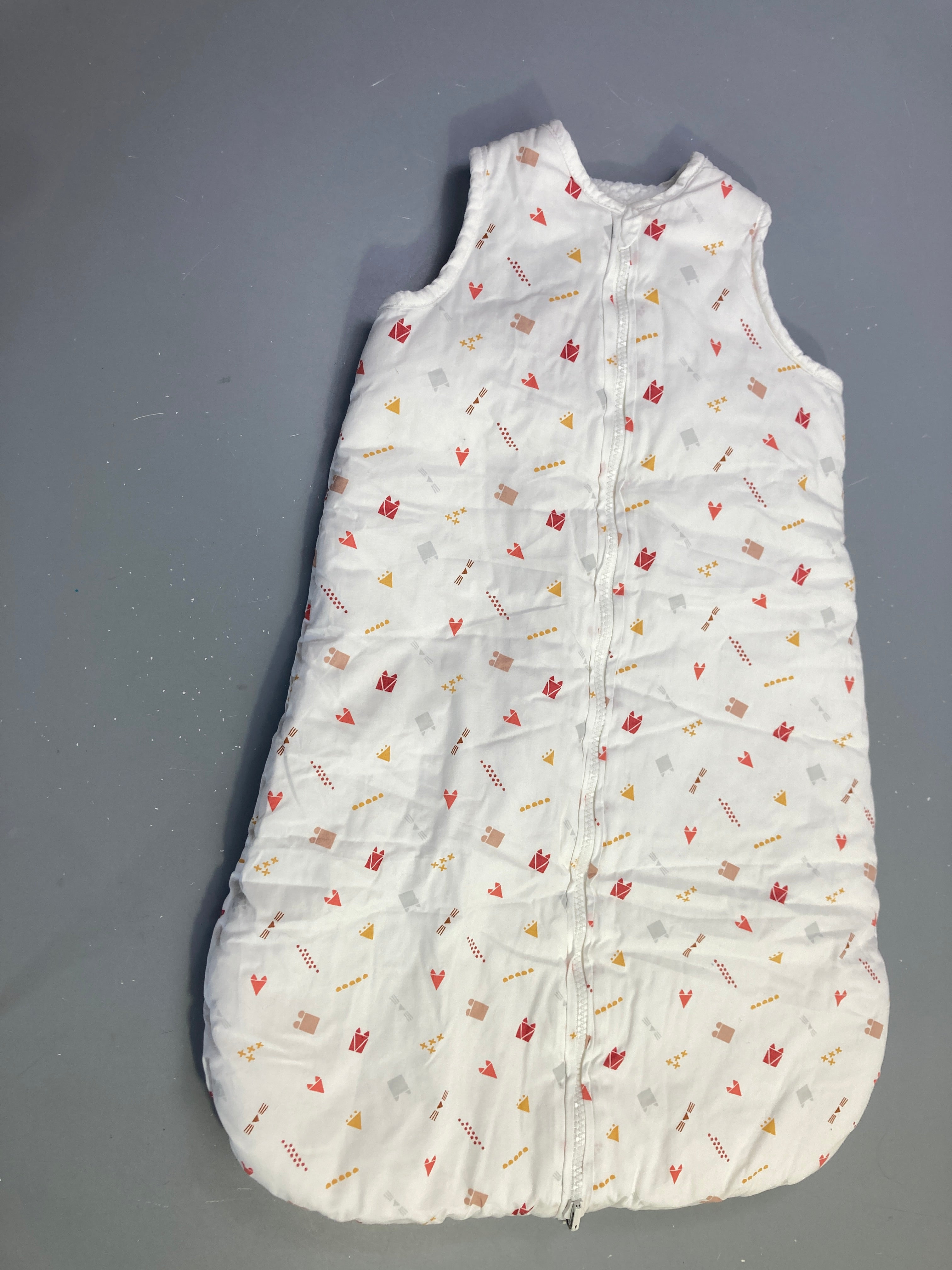 Gigoteuse s.m réversible blanche motifs multicolores sherpa, TOG 3.5