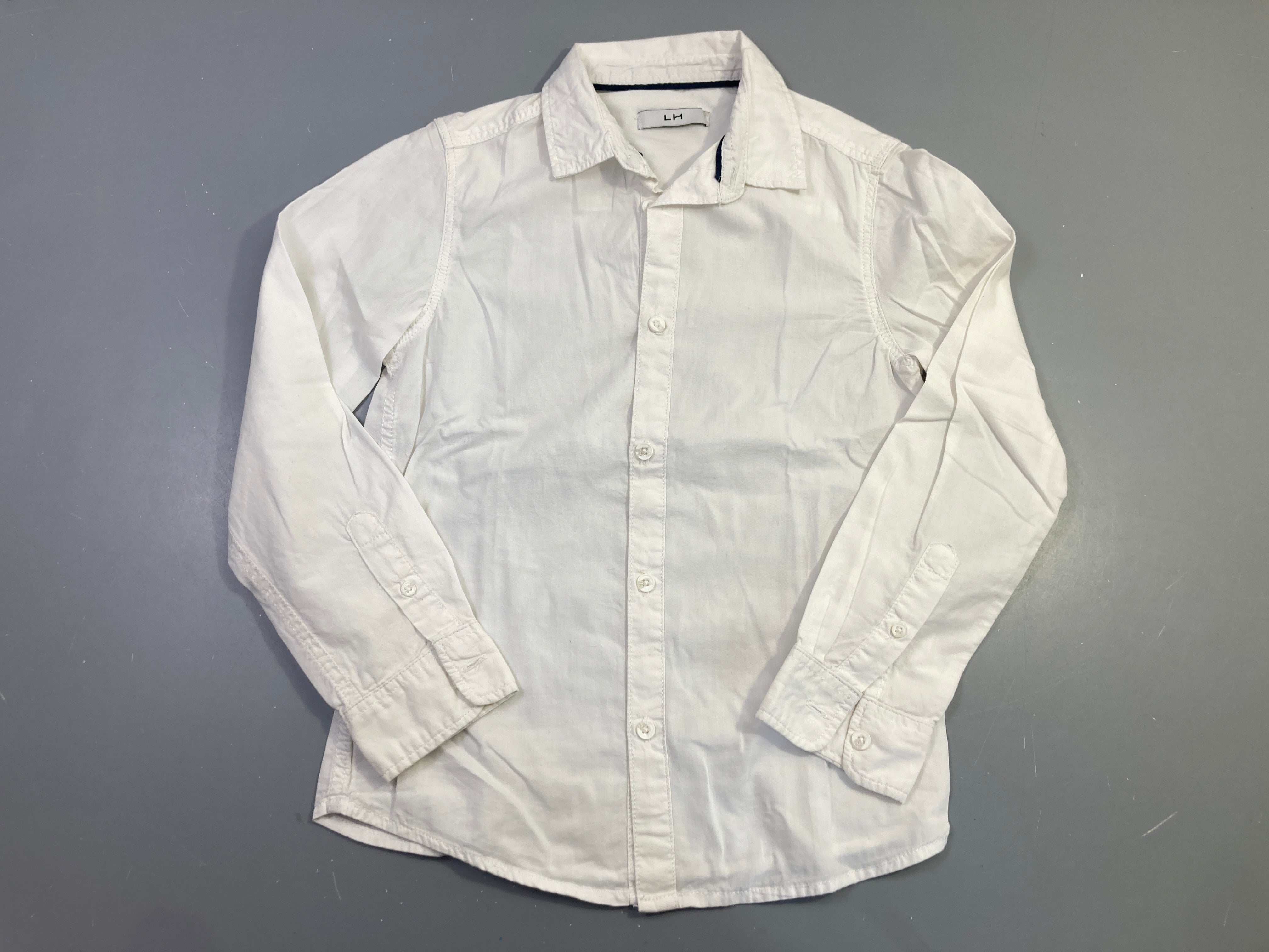 Chemise m.l blanche col classique
