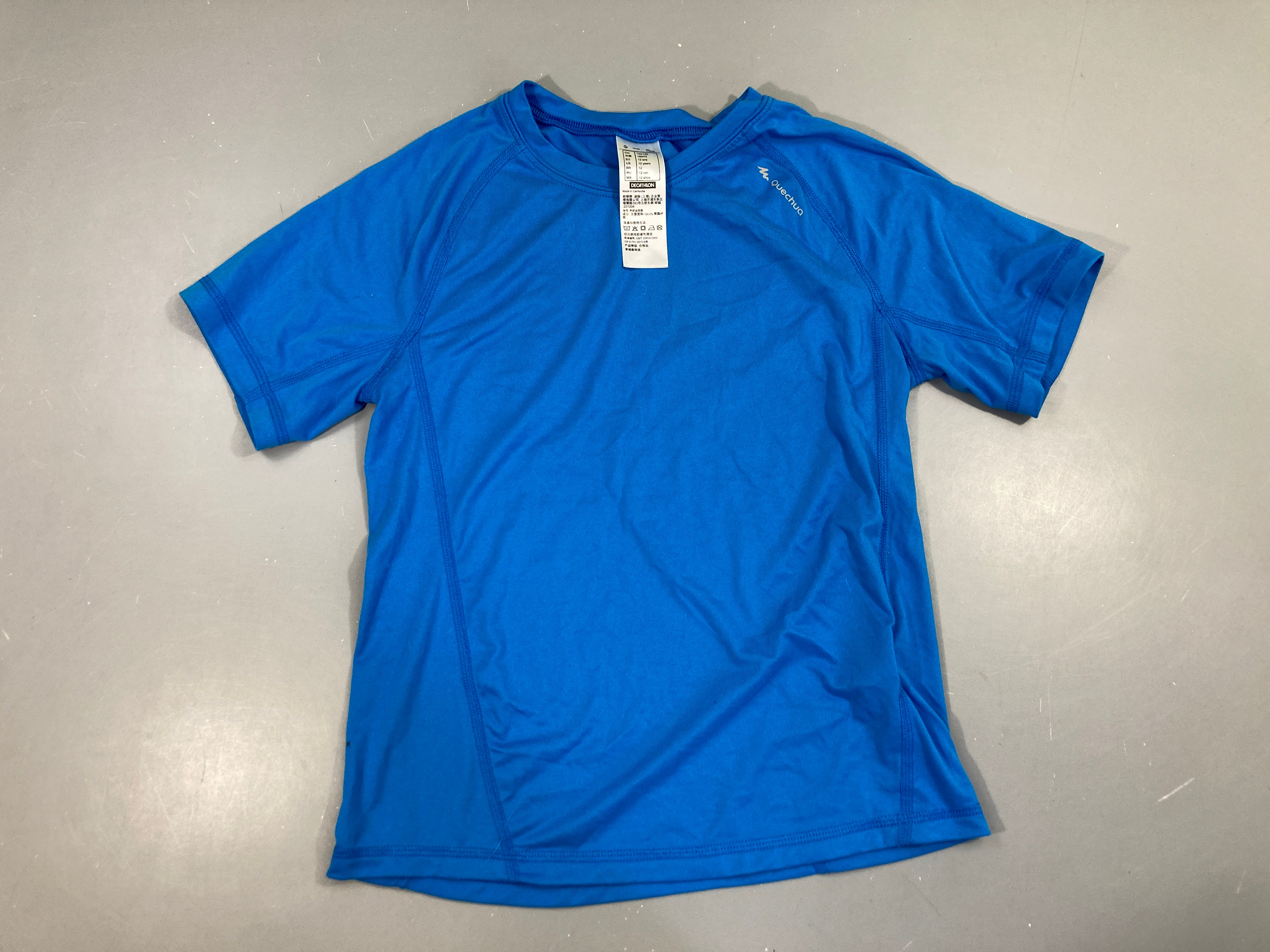 T-shirt m.c Anti-uv bleu Quechua