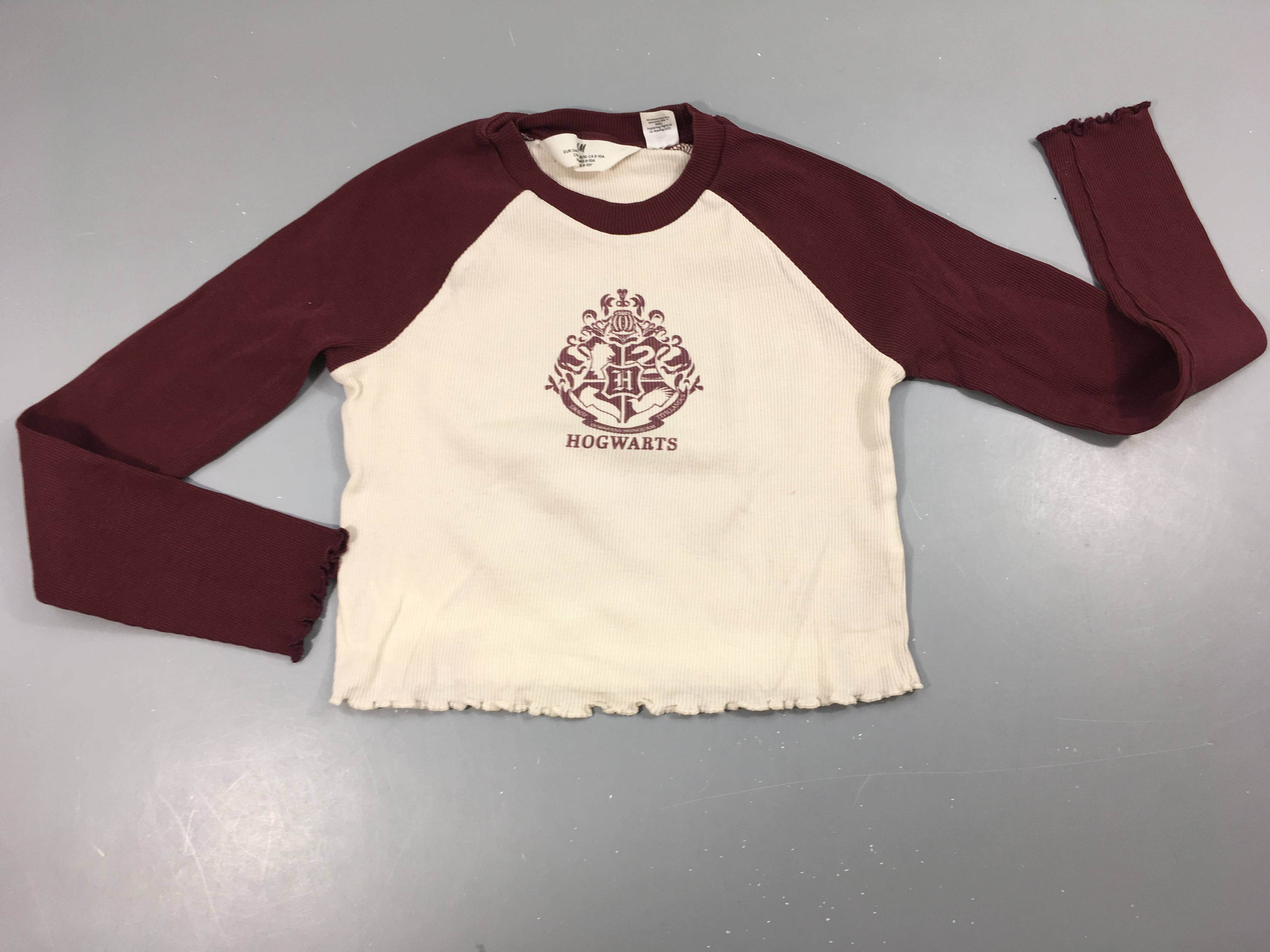 T-shirt m.l côtés écru/bordeaux Harr.y Potter