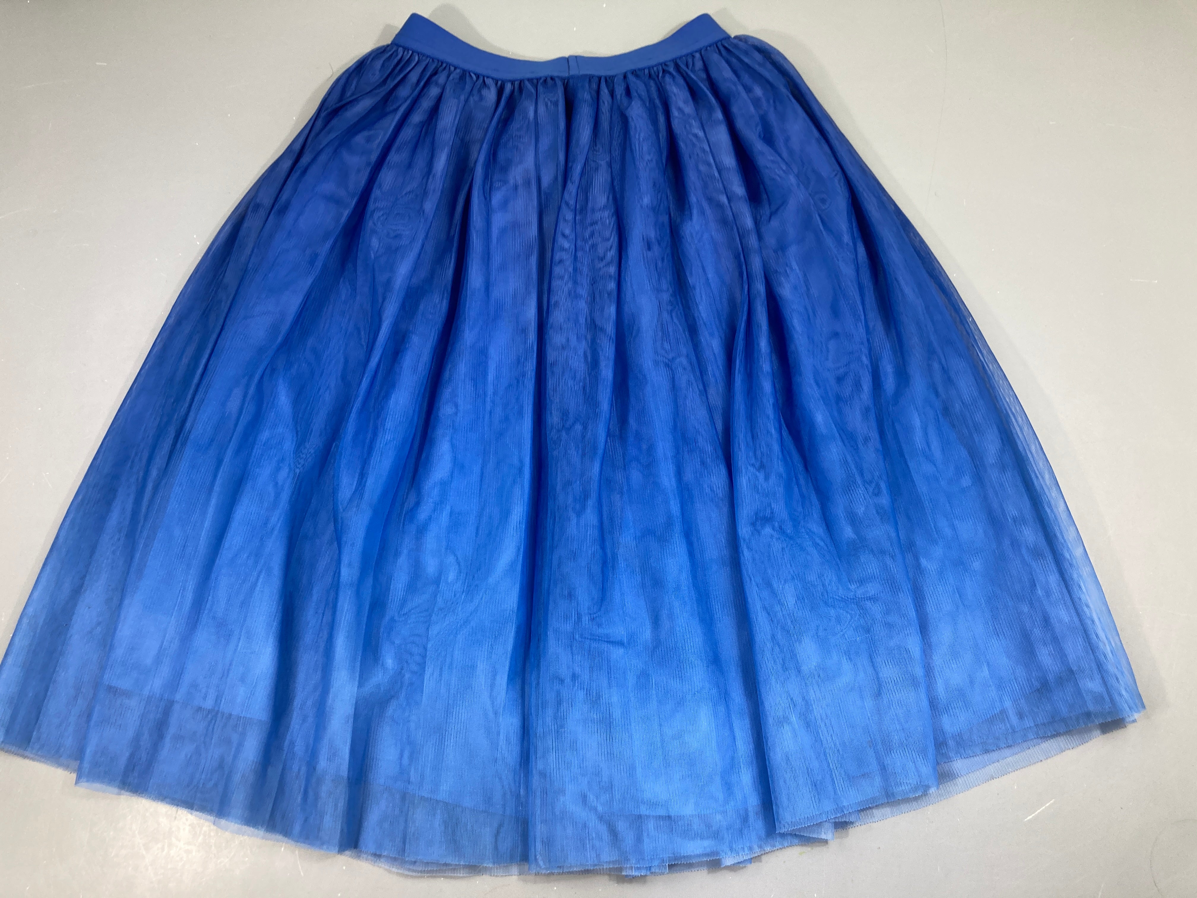 Jupe longue bleue tulle-Petite tache