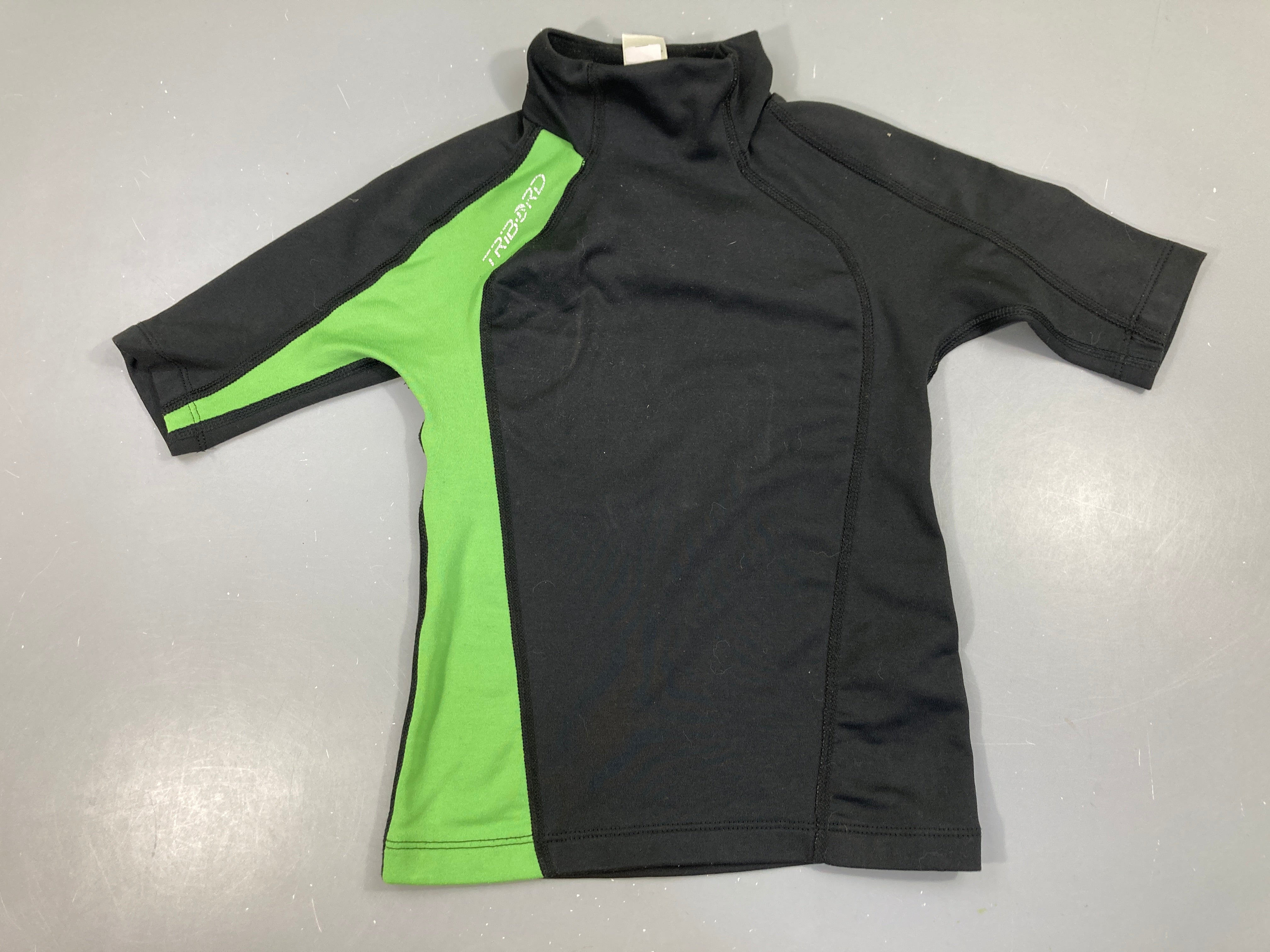 T-shirt m.c anti-uv noir/vert tribord
