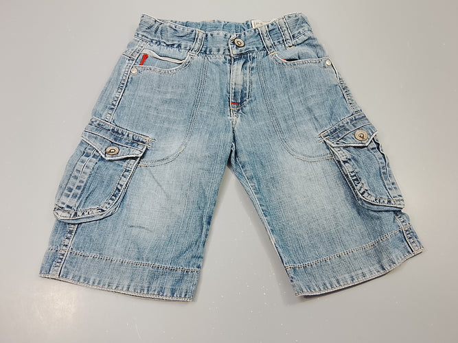Bermuda denim , poches latéralles, moins cher chez Petit Kiwi