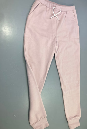 NEUF Pantalon jogging rose pâle cordon blanc, moins cher chez Petit Kiwi