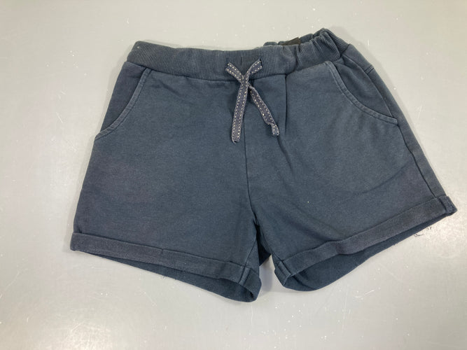 Short molleton à revers bleu foncé, moins cher chez Petit Kiwi